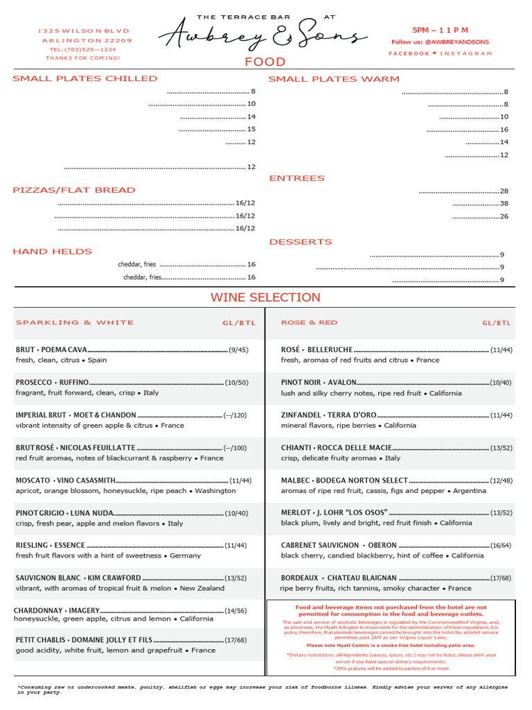 AwbreyandSonsMenu10 22 | PDF | Anheuser Busch Brands | Thai Cuisine