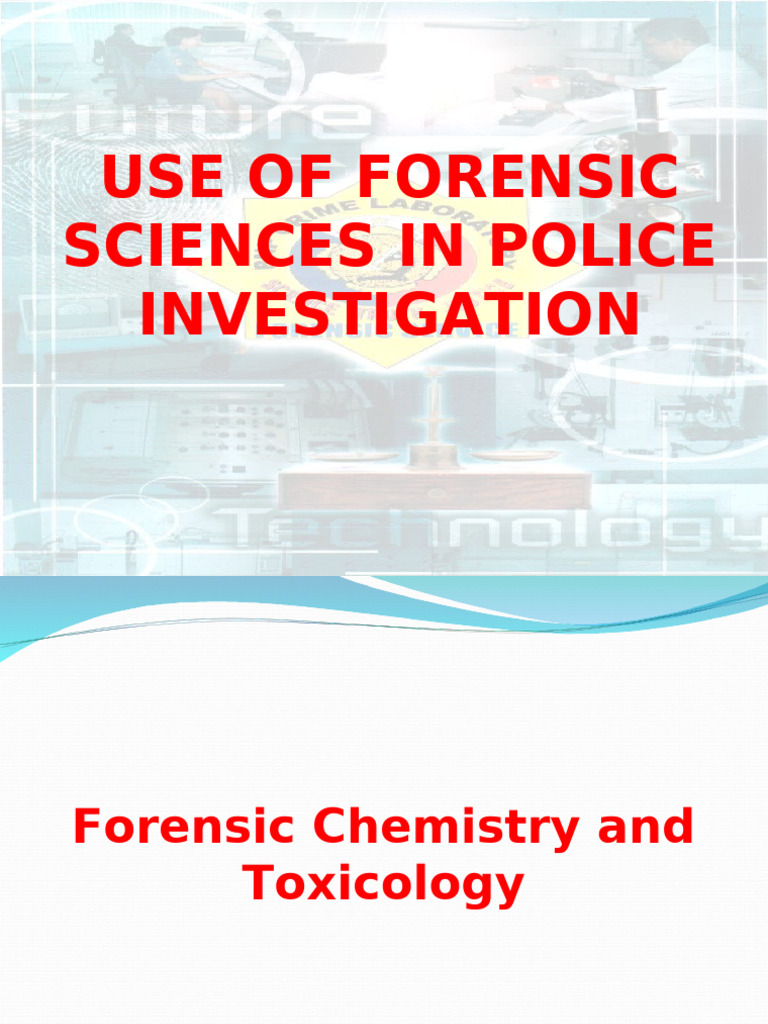 Forensic Sciences in Police Investigations | PDF | Fingerprint ...
