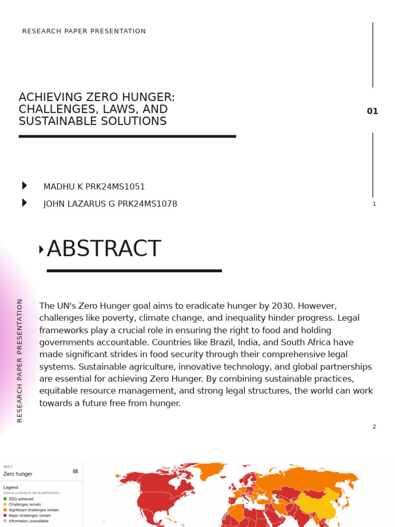ZERO HUNGER final | PDF | Food Security | Hunger