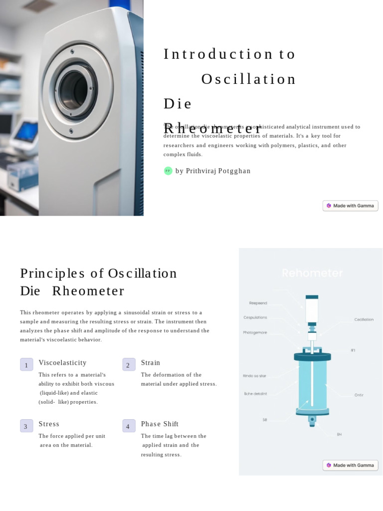 Oscillation Die Rheometer Overview | PDF | Viscoelasticity ...