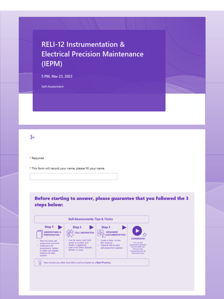 IEPM Self-Assessment Compliance Report | PDF | Databases | Microsoft Excel