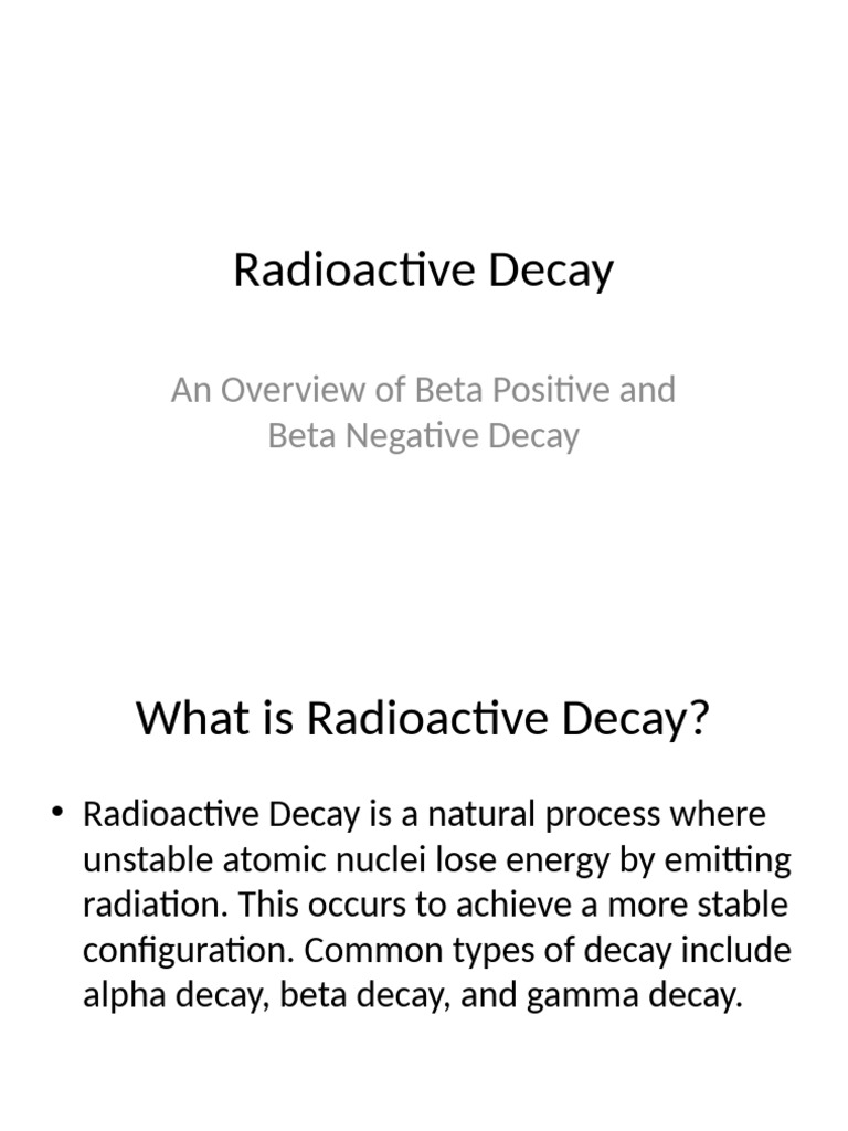 Understanding Beta Decay | PDF
