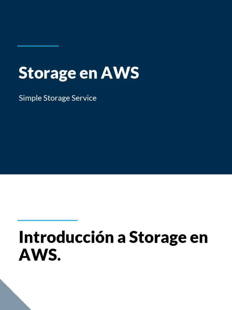 Storage en Aws | PDF | Servicios web de Amazon | Computación en la nube