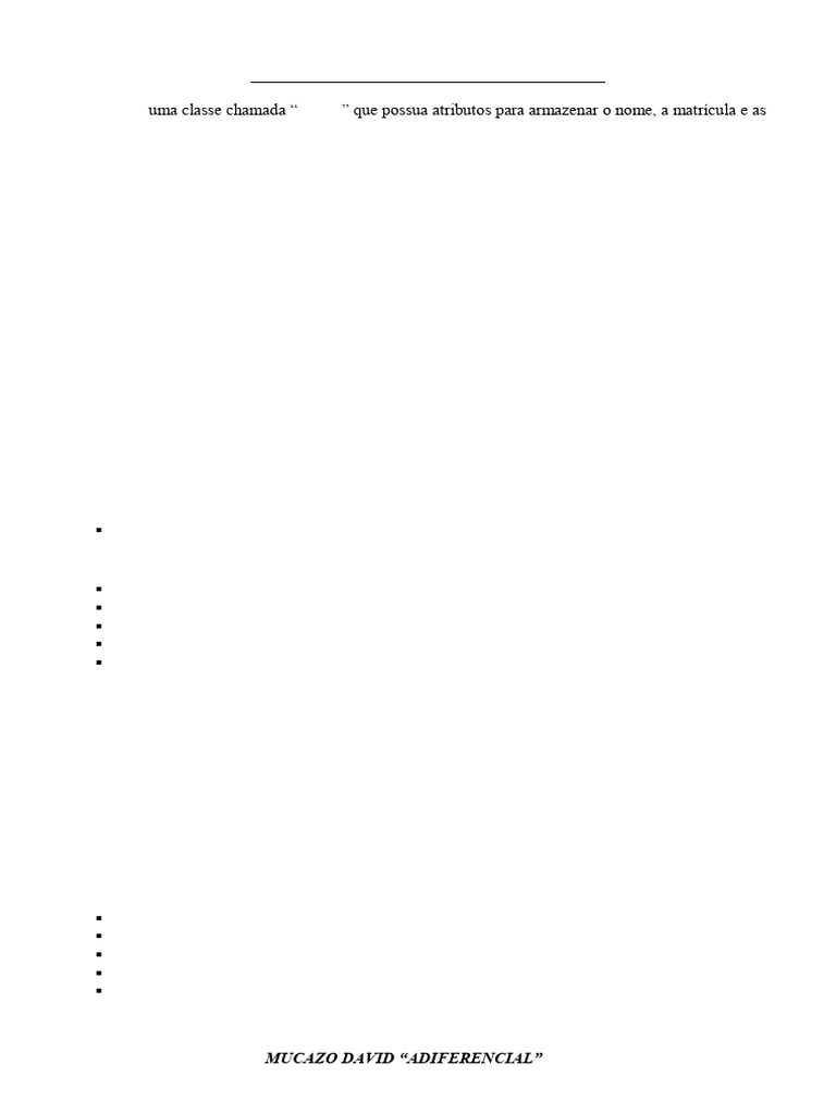 Exercícios de POO em Java | PDF | Método (programação de computadores ...
