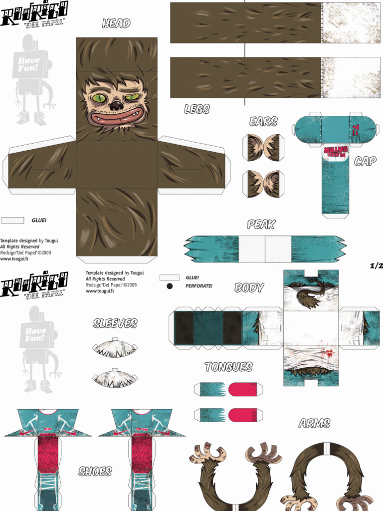 677-Rodrigo Del Papel Papertoy Template - Kopie | PDF