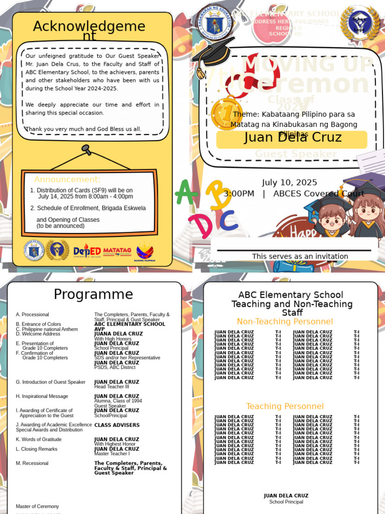 ABC Elementary School Moving Up Ceremony | PDF