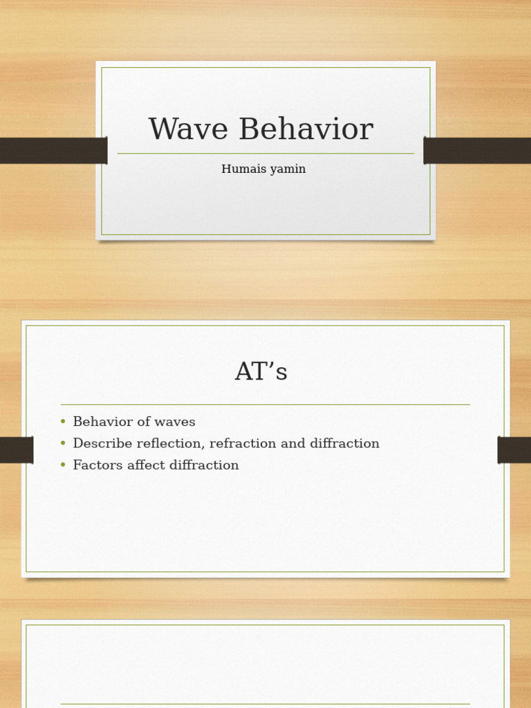 10 C Physics Lec 4 & 5 Wave Behavior | PDF