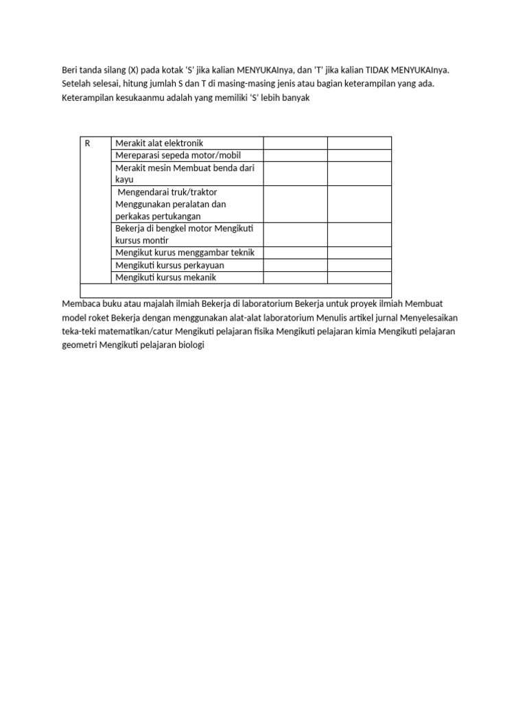 Beri Tanda Silang | PDF
