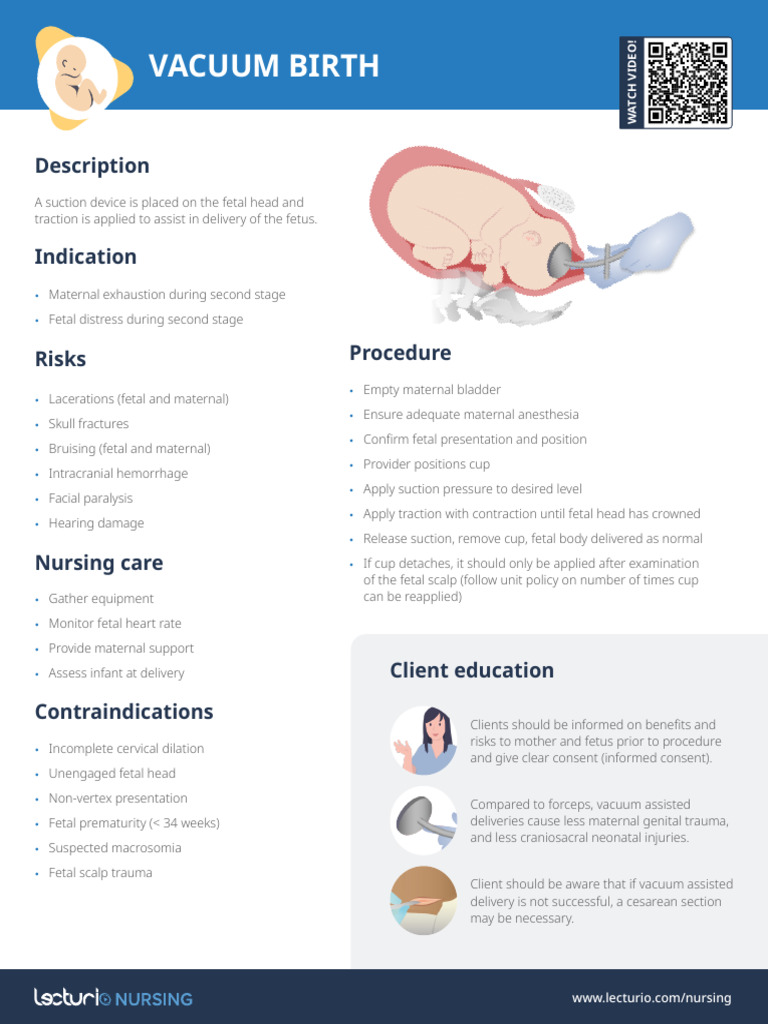 Vacuum Birth: Procedure & Risks Explained | PDF | Fetus | Childbirth