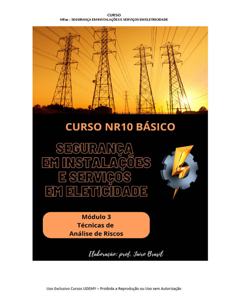 Modulo+3+Tecnicas+de+Analise+de+Riscos | PDF | Eletricidade