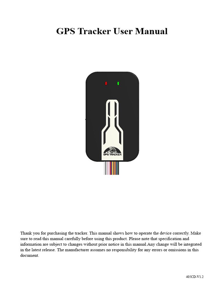 GPS Tracker 405CD User Manual | PDF | General Packet Radio Service ...