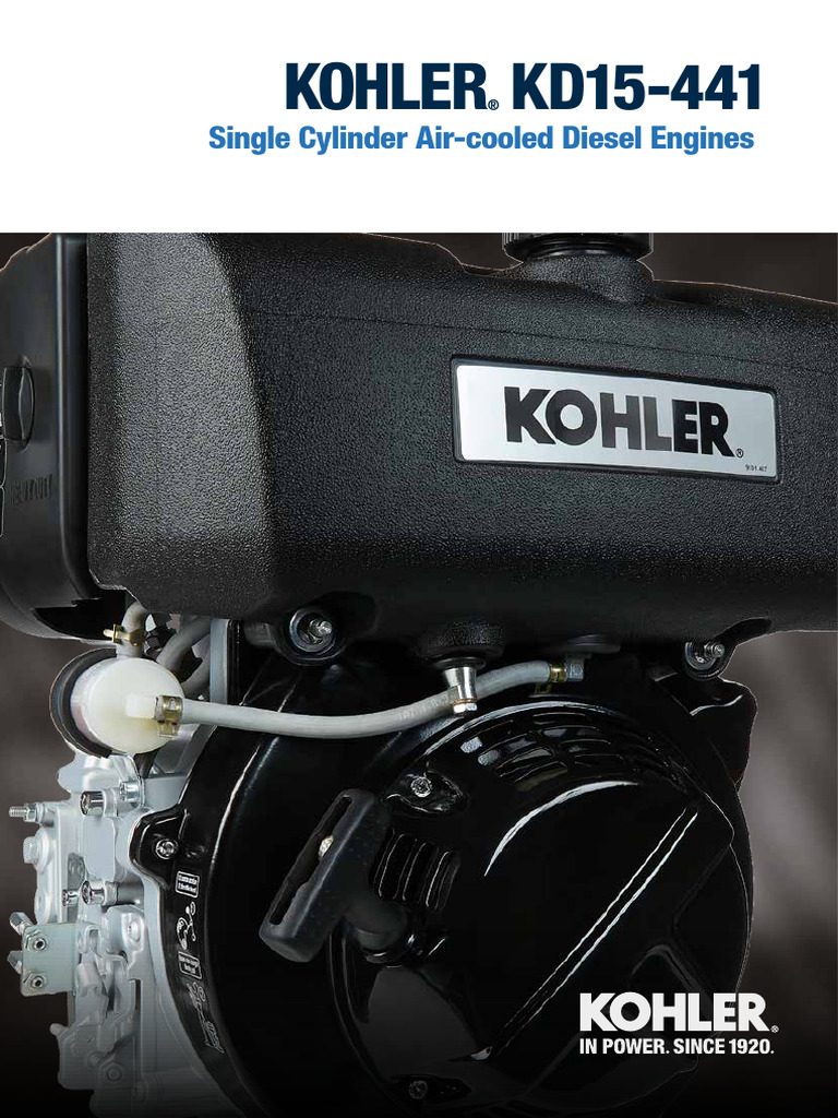 Kohler KD15-441 Diesel Engine Overview | PDF | Engines | Diesel Engine