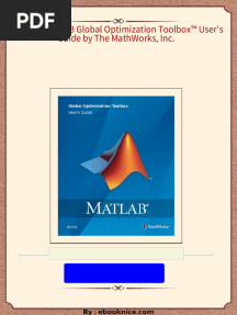 (Ebook) MATLAB Global Optimization Toolbox™ User's Guide by The MathWorks, Inc. download pdf