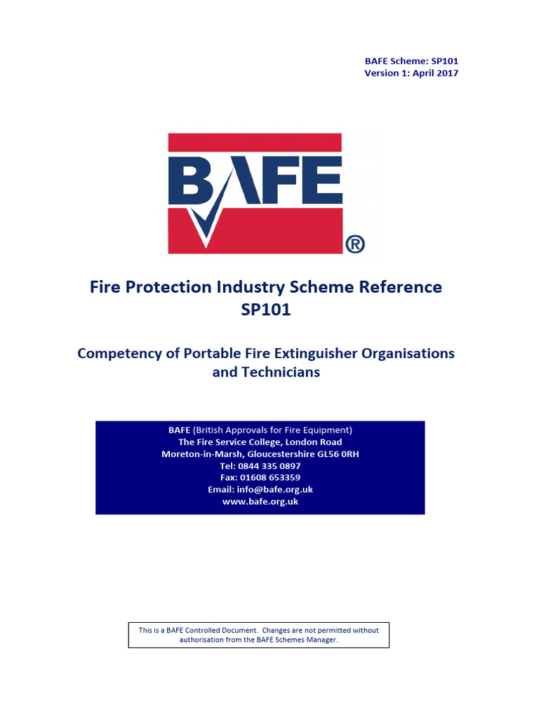 Bafe Sp101 v1 April 2017 | PDF | Iso 9000 | Occupational Safety And Health