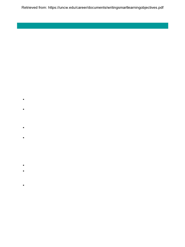 Writing Effective Smart Objectives Pdf Learning Knowledge