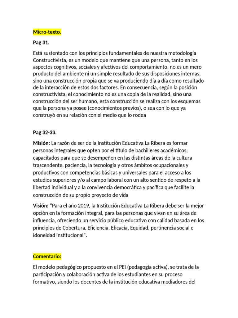 Modelo Pedagógico Constructivista en Educación | PDF | Pedagogía ...