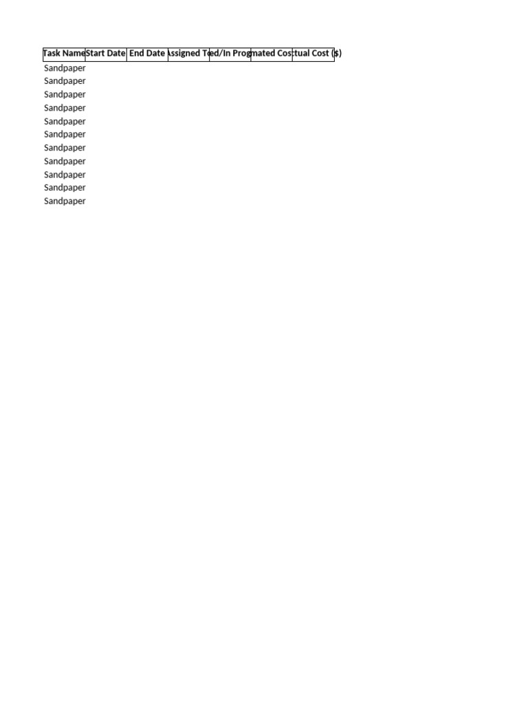 View of Project Task and Purchase Tracker | PDF