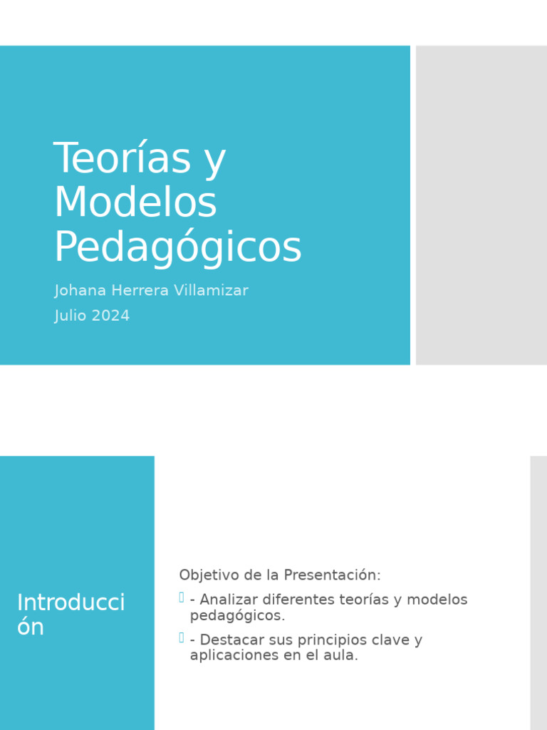 Teorías y Modelos Pedagógicos Esenciales | PDF | Constructivismo ...