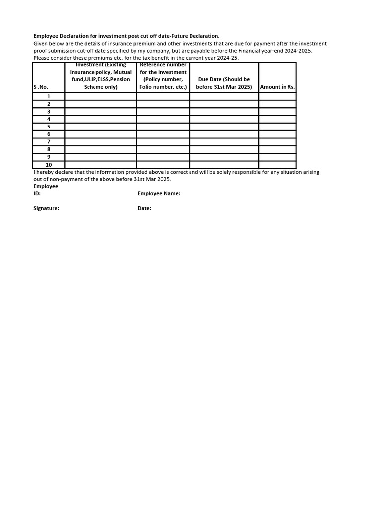 Future Date Investmet | PDF