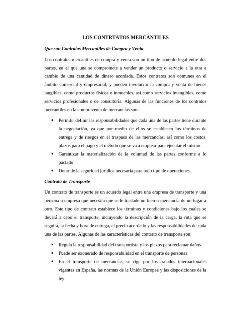 Contratos Mercantiles | PDF | Bancos | Crédito