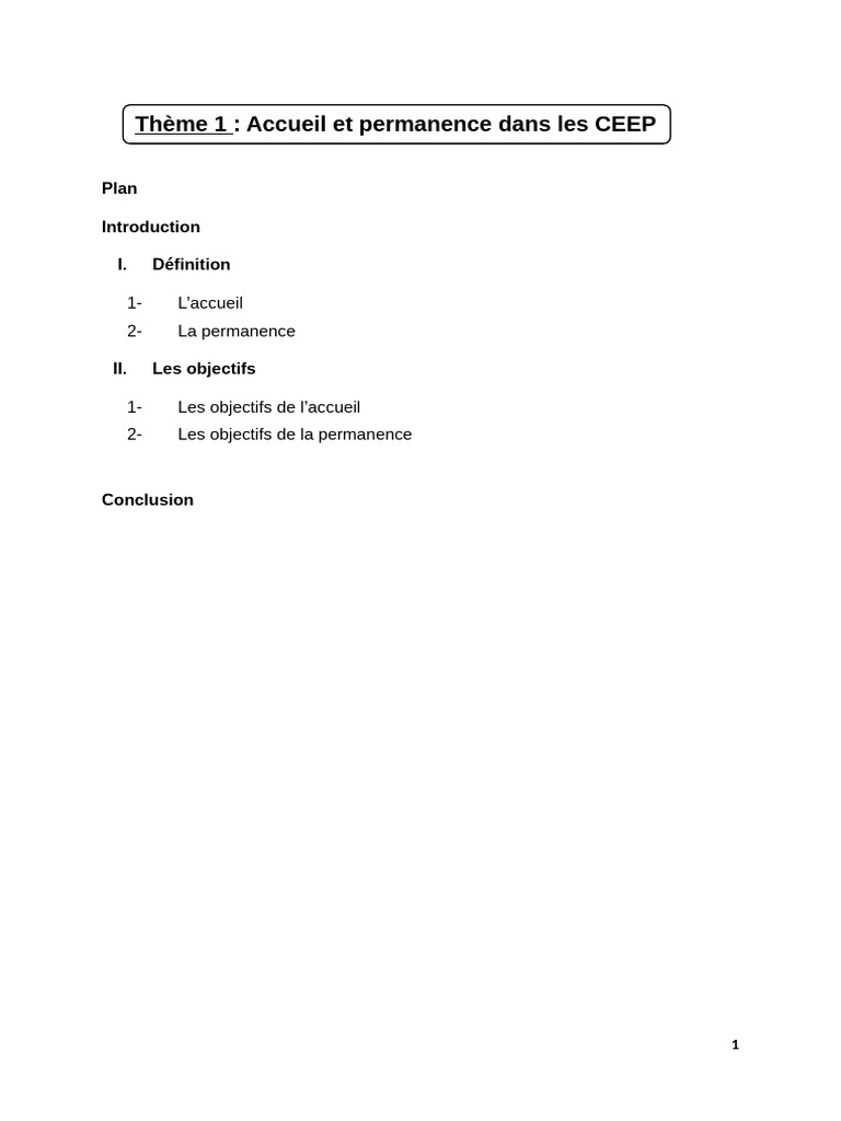 Accueil et permanence au CEEP | PDF | Motivation | Motivant