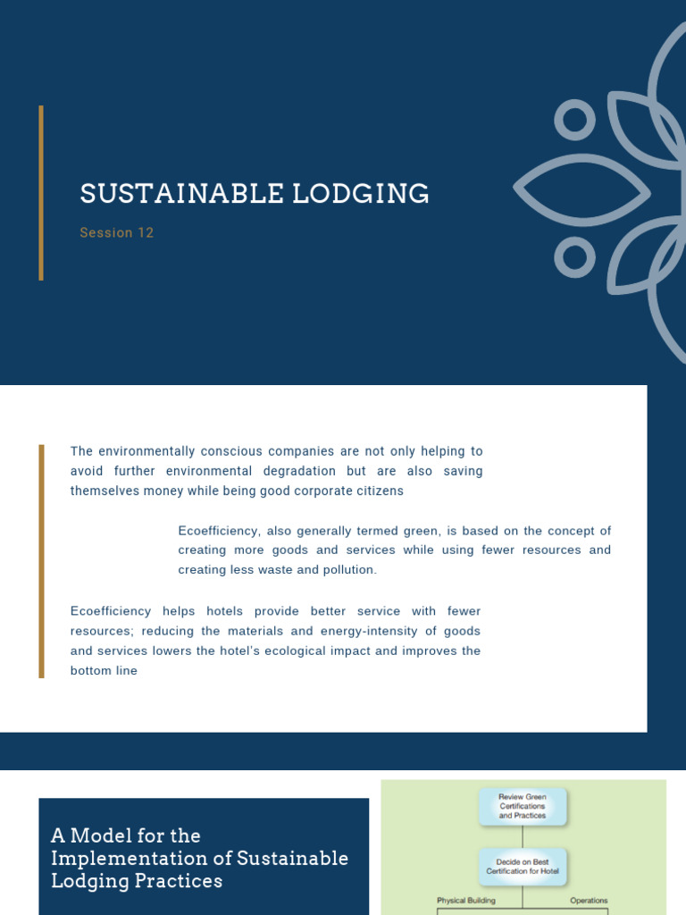 Picture of Session 12 Sustainable Lodging | PDF | Recycling | Efficient Energy Use