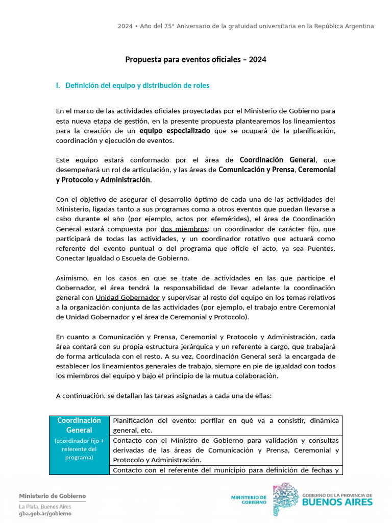 Propuesta para Eventos Oficiales - 2024 v4 | PDF | Planificación ...