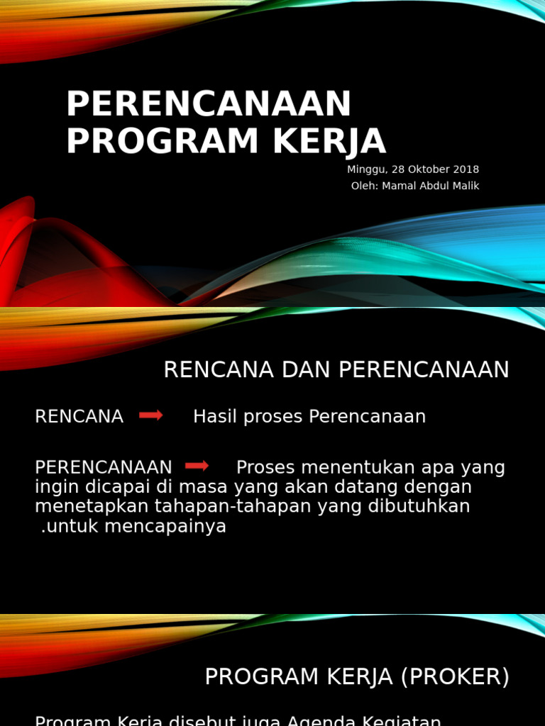 Perencanaan Program Kerja | PDF