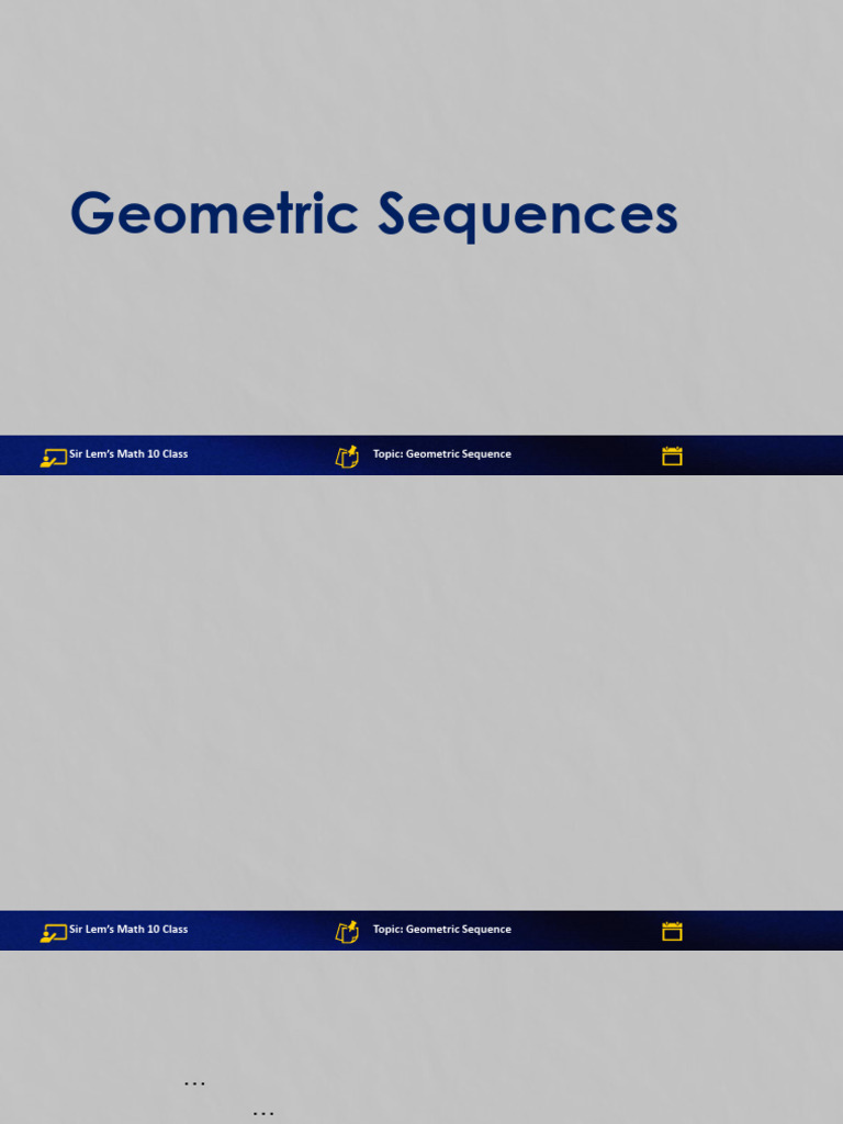 Understanding Geometric Sequences | PDF | Mathematics | Mathematical ...
