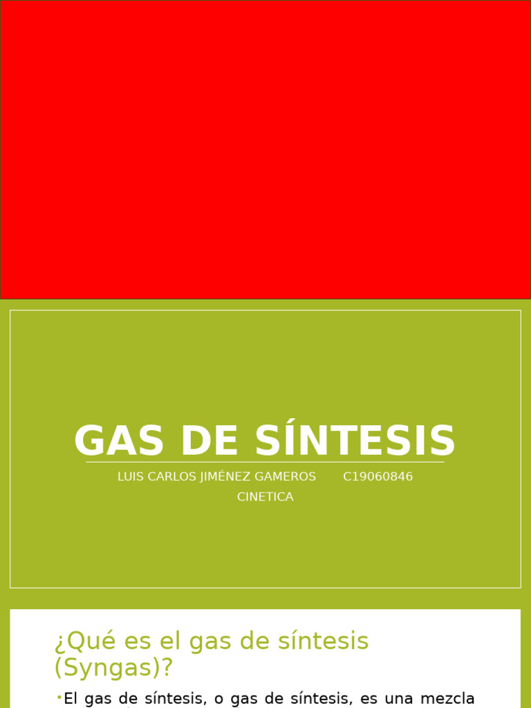 Gas de Sintesis Corregido | PDF | Síntesis química | Catálisis