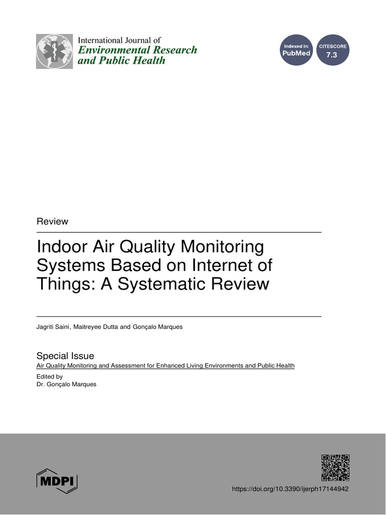 Indoor Air Quality Monitoring Systems Based On Internet of Things (A ...