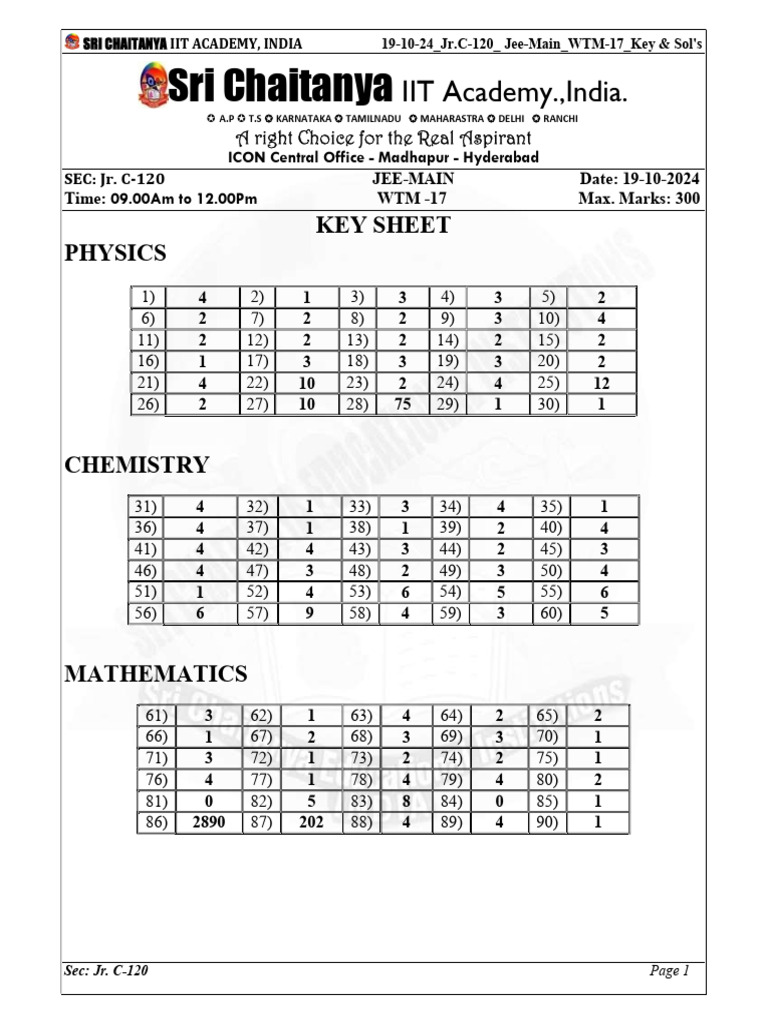 JEE Main 2024 Solutions & Answer Key | PDF | Velocity | Mass
