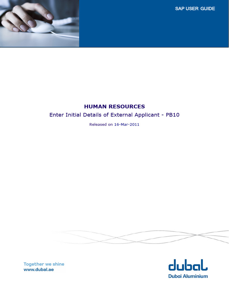 SAP HR Guide: Enter External Applicant Data | PDF | Human Resource ...