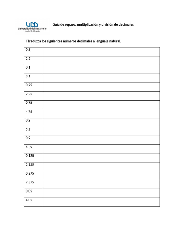Gu%C3%ADa+de+Multiplicaci%C3%B3n+y+Divisi%C3%B3n+Decimal | PDF