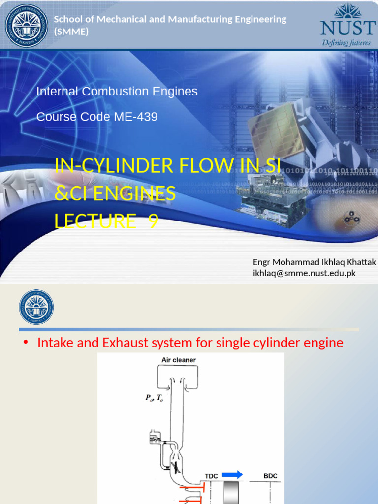 In-Cylinder Flow Dynamics in Engines | PDF | Engines | Throttle