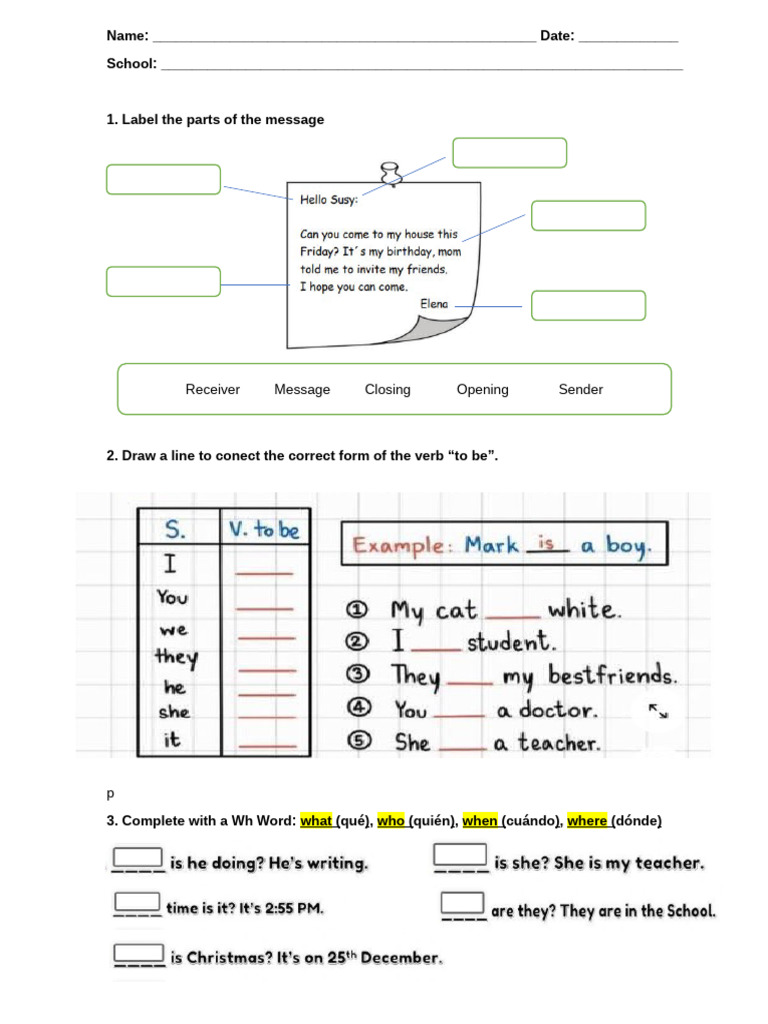 English Exam: Message Components | PDF