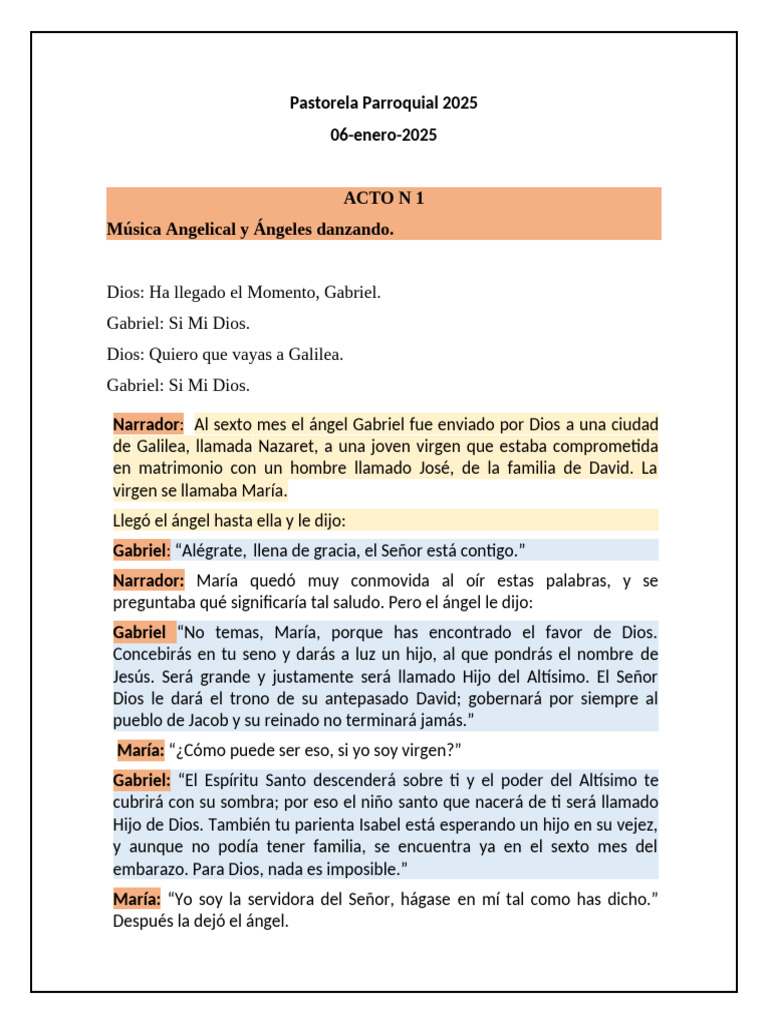 Pastorela Parroquial 2025 | PDF | María, madre de Jesús | San José