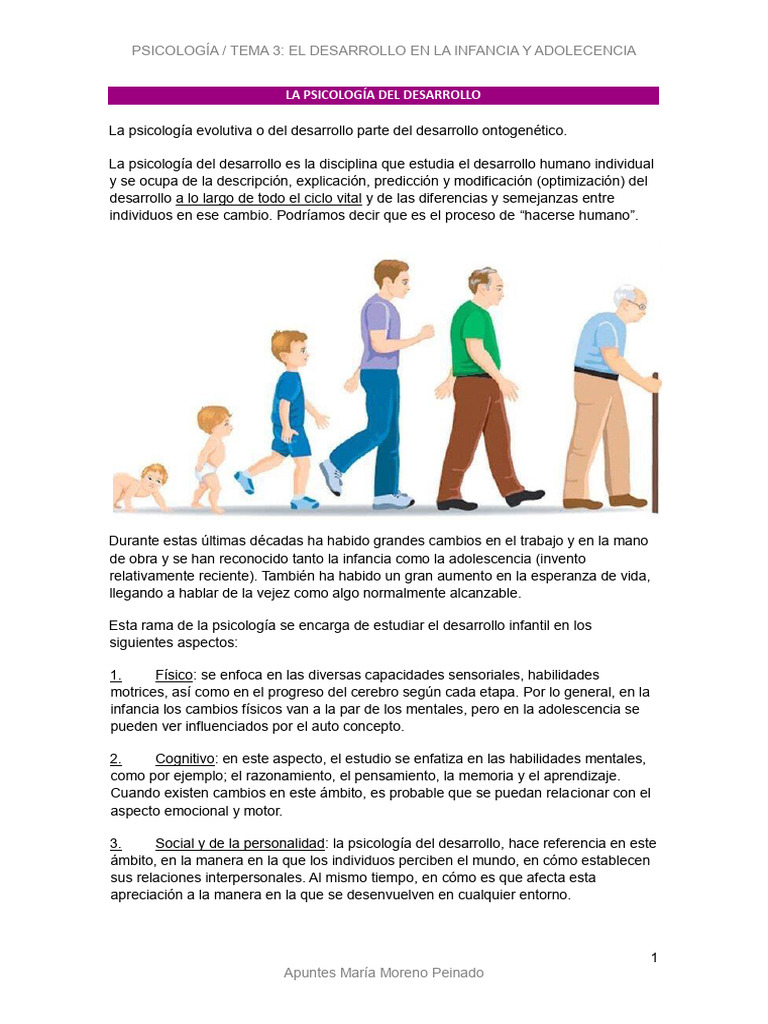 El Desarrollo de La Infancia y Adolescencia | PDF | Teoría de apego ...