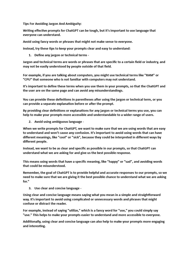 Tips For Avoiding Jargon and Ambiguity | PDF | Jargon | Human Communication