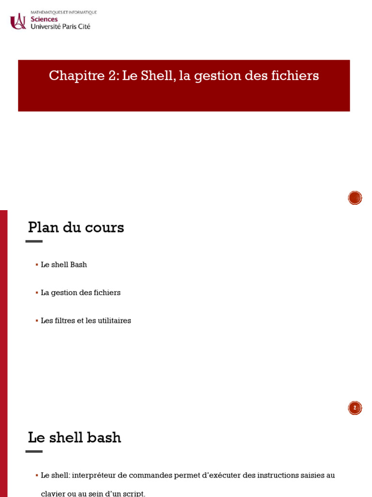 Commandes Shell Linux et Gestion Fichiers | PDF | Interface système ...