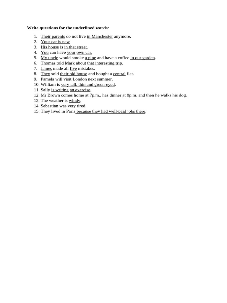Interrogative Form | PDF