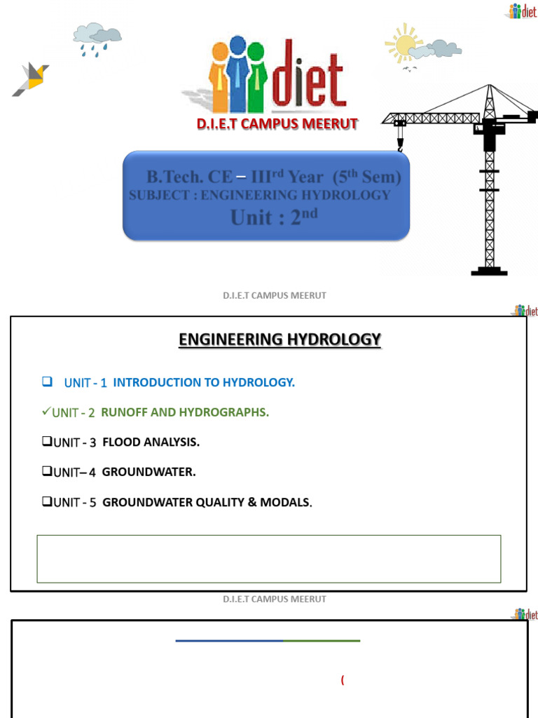 Engineering Hydrology Unit-2 | PDF | Surface Runoff | Drainage Basin