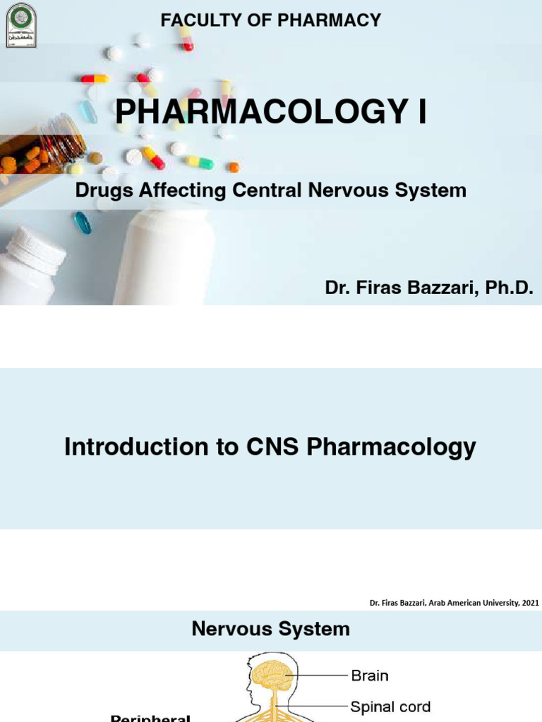 CNS Pharmacology Overview and Drugs | PDF | Chemical Synapse ...