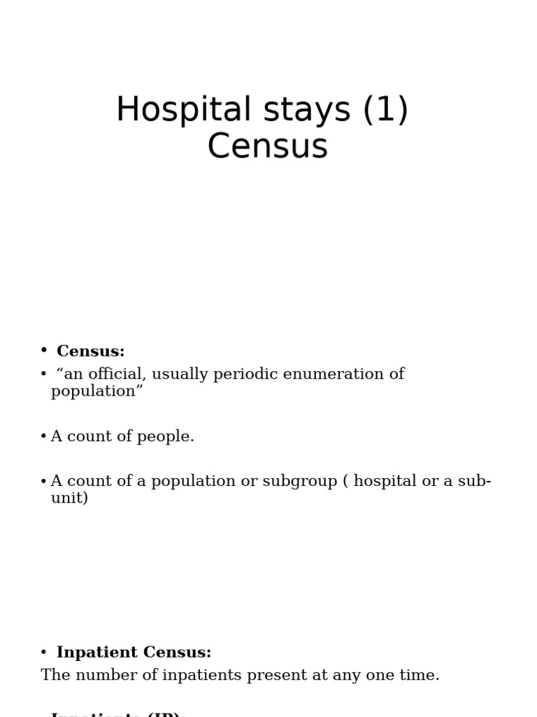 Hospital Inpatient Census Explained | PDF | Patient | Hospital