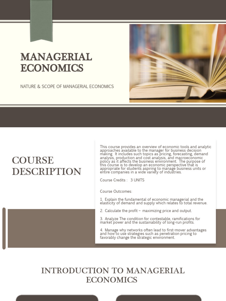 Introduction To Managerial Economics | PDF | Economics | Microeconomics