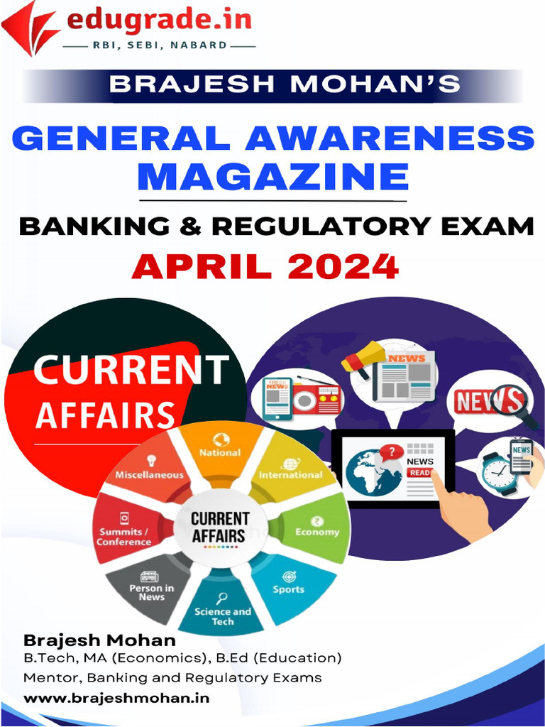 Current Affairs Magazine - April 2024 | PDF | Reserve Bank Of India | Loans