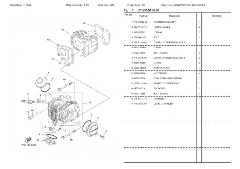 Tt-R50e Cylinder Head | PDF