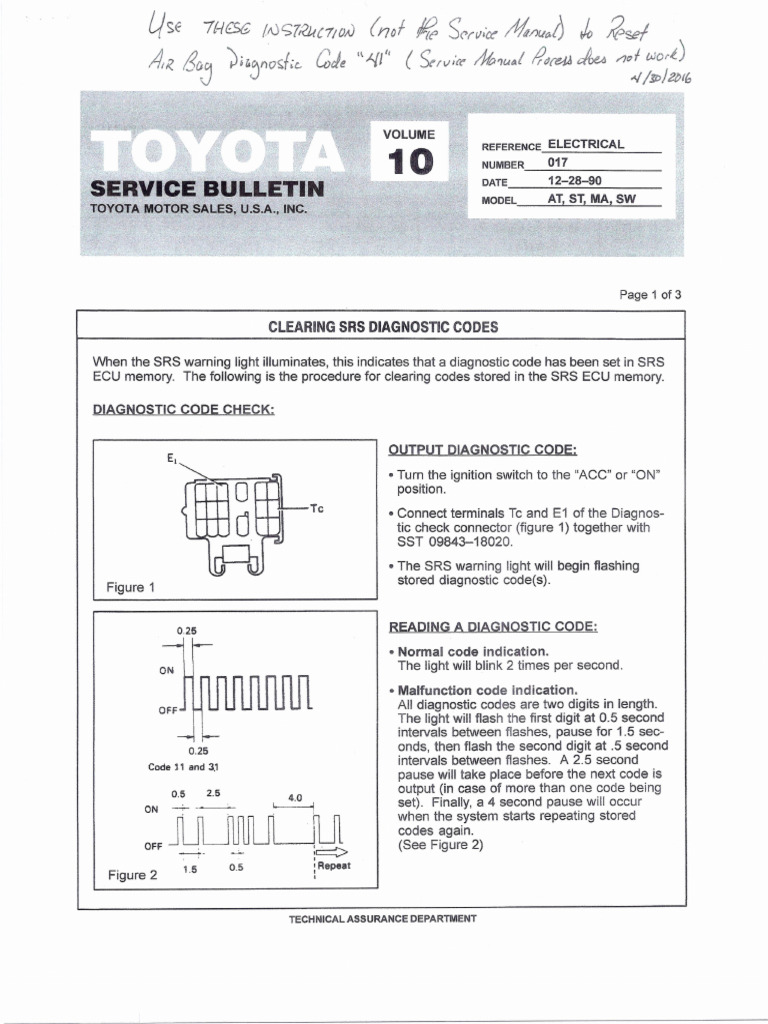 Clearing SRS Diagnostic Codes Guide | PDF | Airbag | Electronics