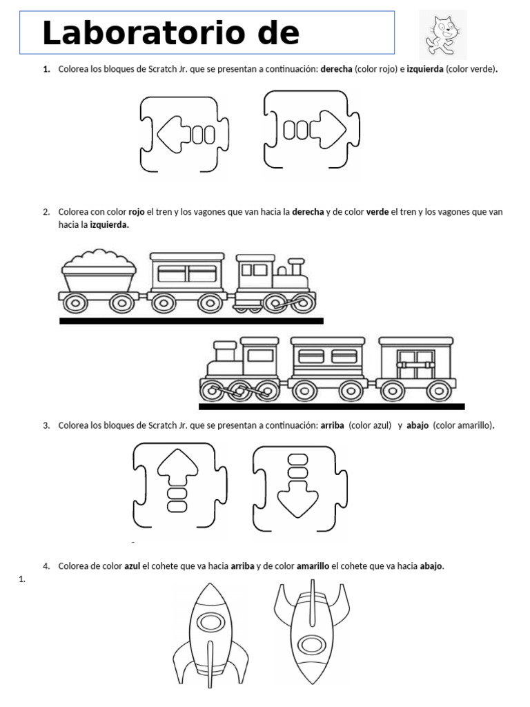 Colorea Bloques de Scratch Jr. | PDF