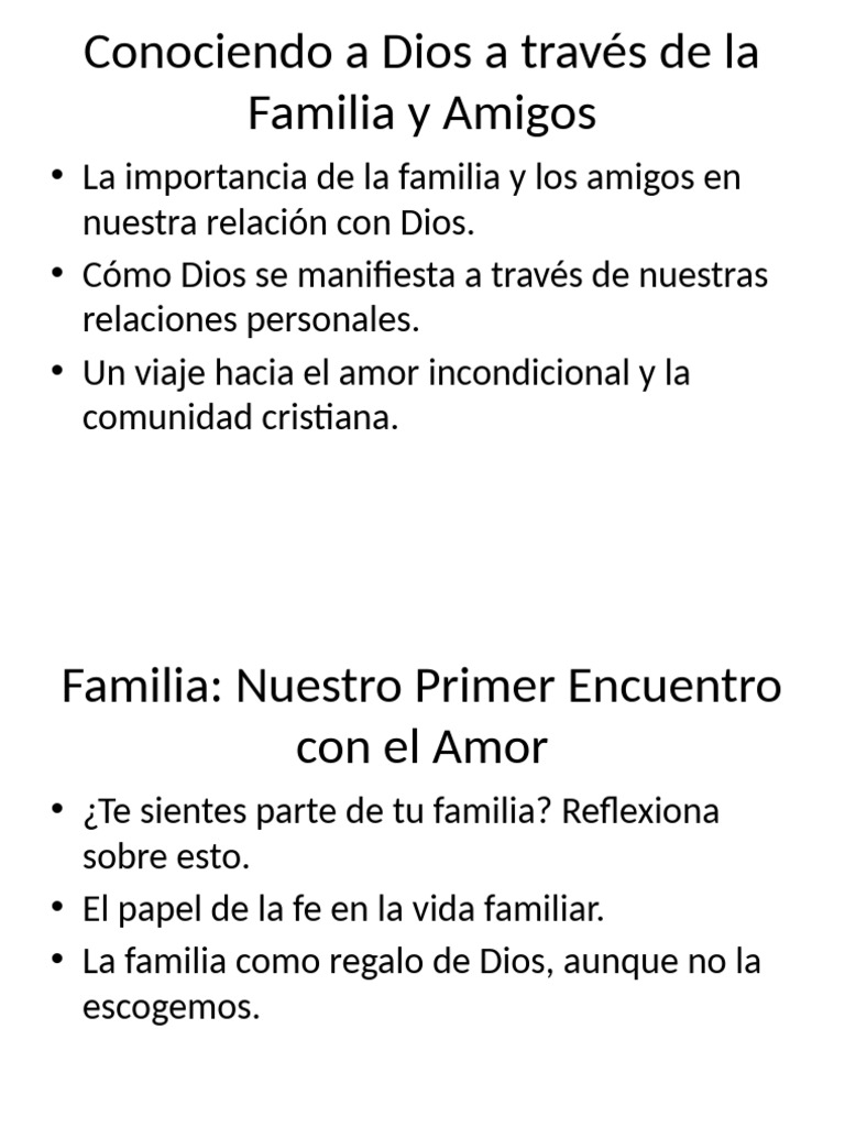 Conociendo a Dios a través de la Familia | PDF